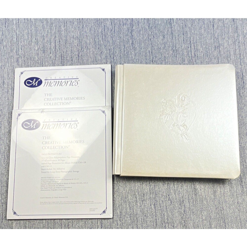 Creative Memories Wedding Scrapbook Album excellent Bundle 2 Pack Page Protector